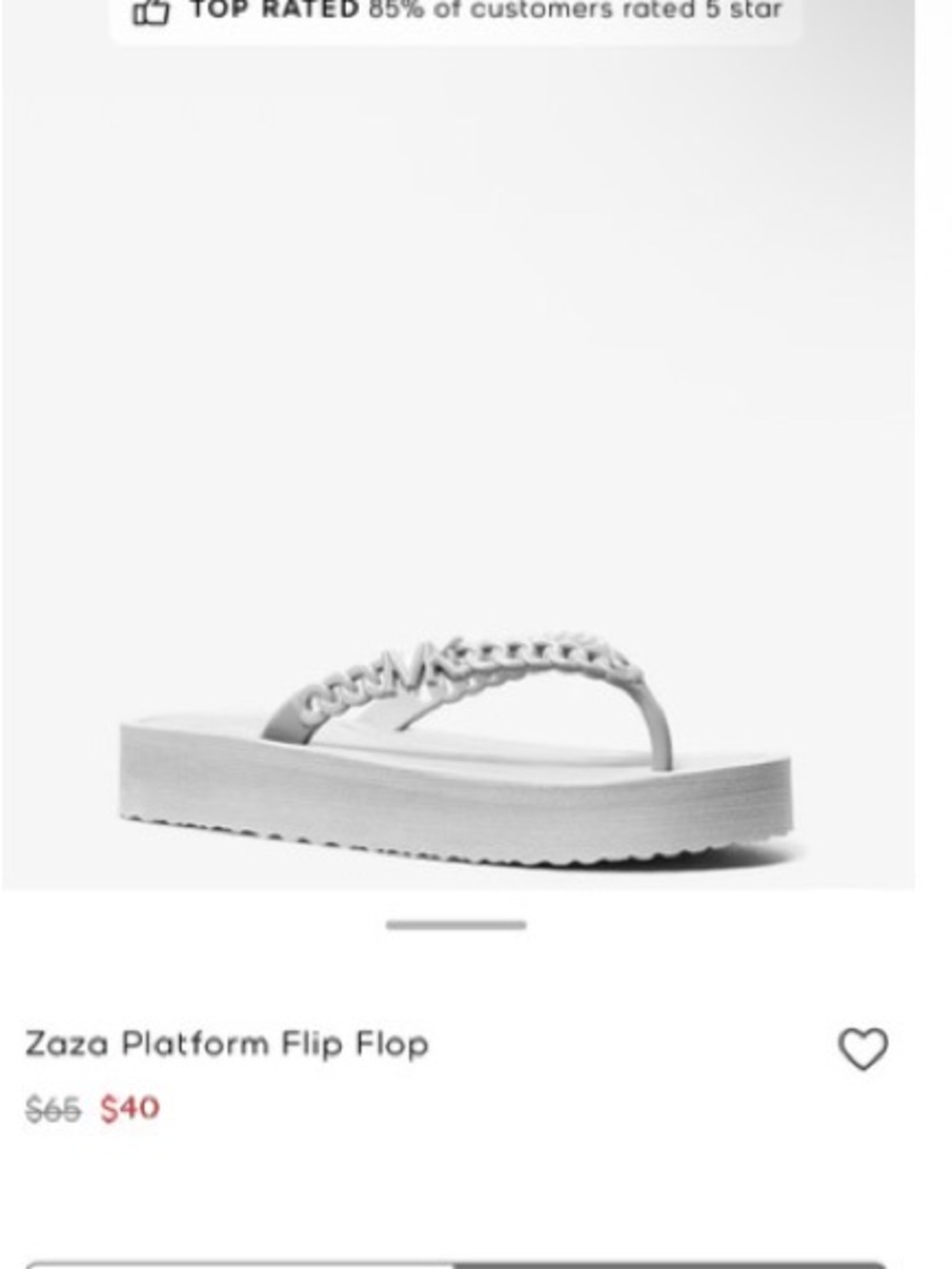 Micheal Kors Zaza Flip Flops - Silver